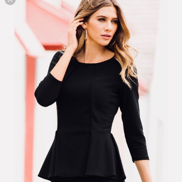 Boston Proper Tops - Boston Proper Three quarter sleeve peplum top